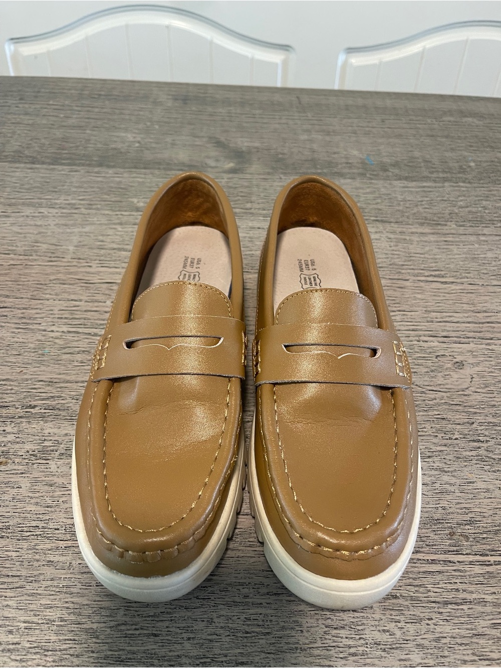 Project Cloud Filide-1 Memory‎ Foam Casual Loafers Cognac Size 6.5